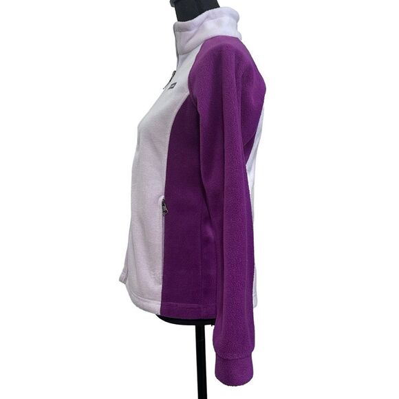 Columbia Girls' Benton Springs Classy Plum / Lilac Fleece Jacket, SZ L (14/16) - Picture 4 of 9